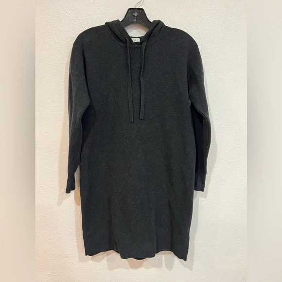 Madewell Hoodie Sweater Dress Heather Charcoal Grey Women’s Size XS - Picture 4 of 7